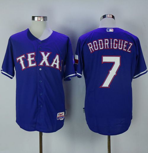 Ivan Rodriguez Texas Rangers blue jersey