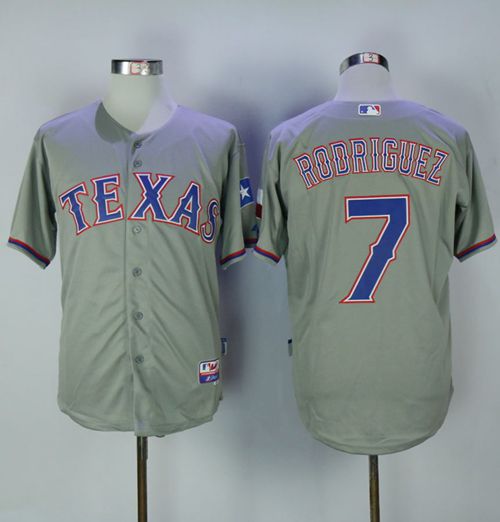 Ivan Rodriguez Texas Rangers grey jersey