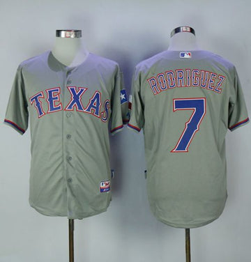 Ivan Rodriguez Texas Rangers grey jersey