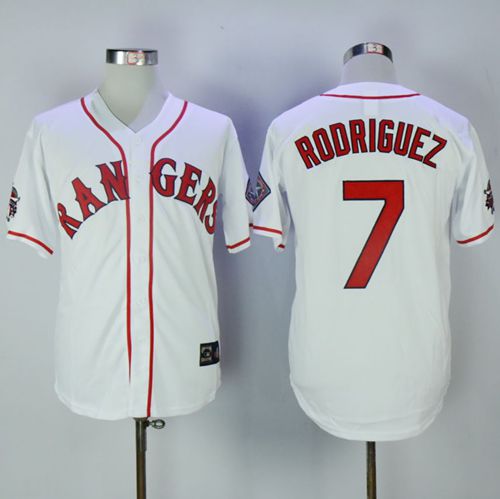 Ivan Rodriguez Texas Rangers white Throwback jersey