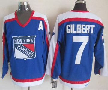 Rod Gilbert New York Rangers blue-white Throwback jersey