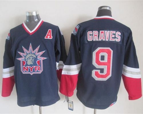 Adam Graves New York Rangers navy jersey