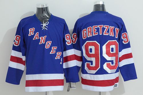Wayne Gretzky New York Rangers blue Throwback jersey