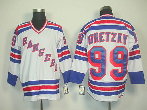 Wayne Gretzky New York Rangers white Road jersey