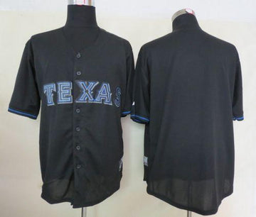 Custom Texas Rangers black Fashion jersey
