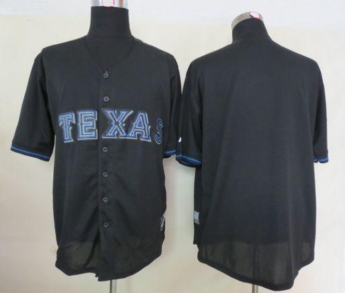 Custom Texas Rangers black Fashion jersey