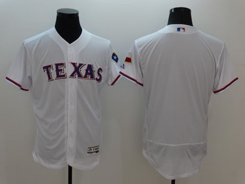 Custom Texas Rangers white Authentic jersey
