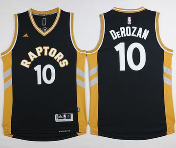 DeMar DeRozan Toronto Raptors black-gold jersey