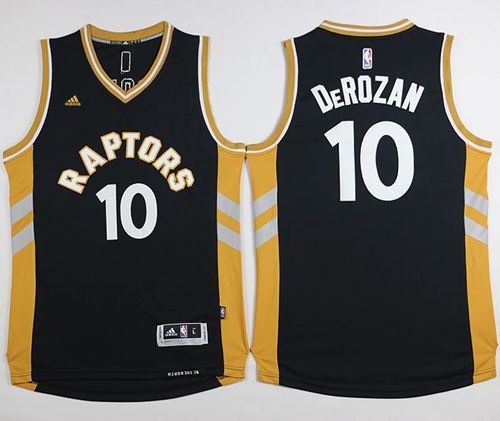 DeMar DeRozan Toronto Raptors black-gold jersey