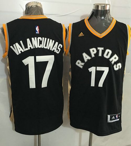 Jonas Valanciunas Toronto Raptors black-gold jersey