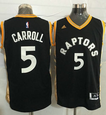 DeMarre Carroll Toronto Raptors black-gold jersey