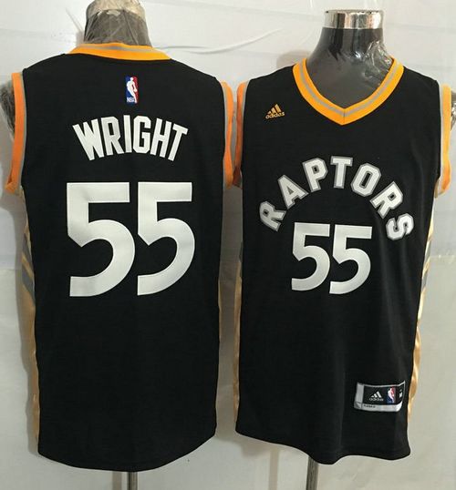 Delon Wright Toronto Raptors black-gold jersey