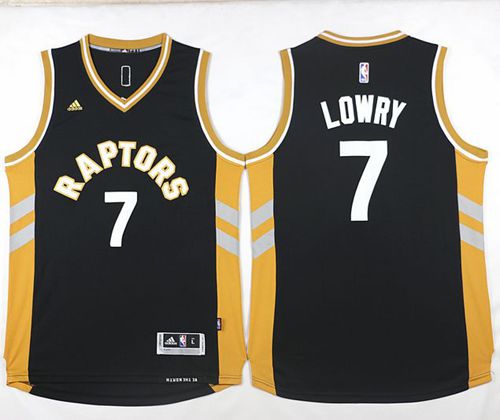 Kyle Lowry Toronto Raptors black-gold jersey