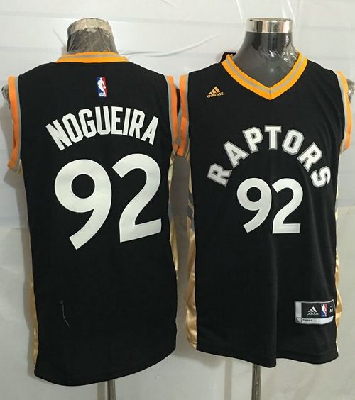 Lucas Nogueira Toronto Raptors black-gold jersey