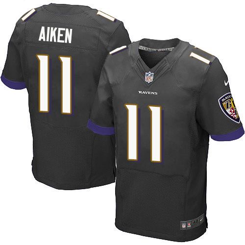 Kamar Aiken Baltimore Ravens black Elite jersey