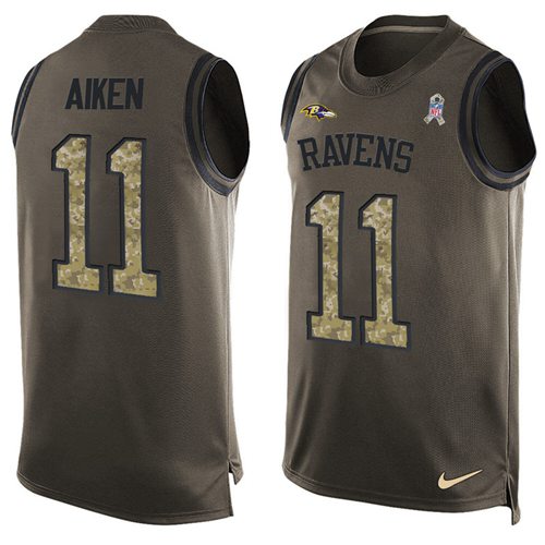 Kamar Aiken Baltimore Ravens green Salute To Service jersey