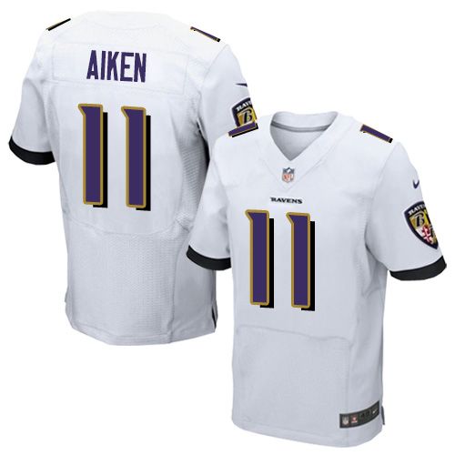 Kamar Aiken Baltimore Ravens white Elite jersey