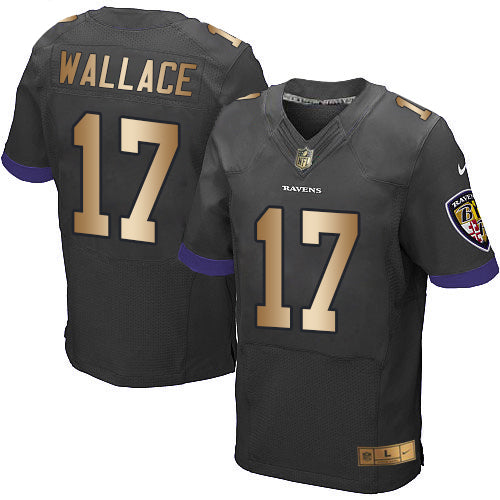 Mike Wallace Baltimore Ravens black Elite jersey