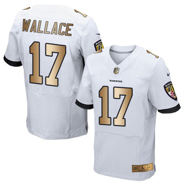 Mike Wallace Baltimore Ravens white Elite jersey