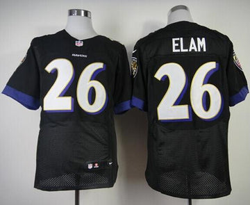 Matt Elam Baltimore Ravens black Elite jersey