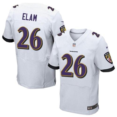 Matt Elam Baltimore Ravens white Elite jersey