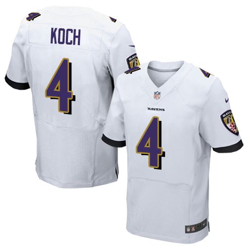 Sam Koch Baltimore Ravens white Elite jersey