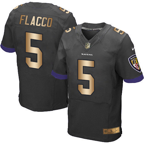 Joe Flacco Baltimore Ravens black Elite jersey
