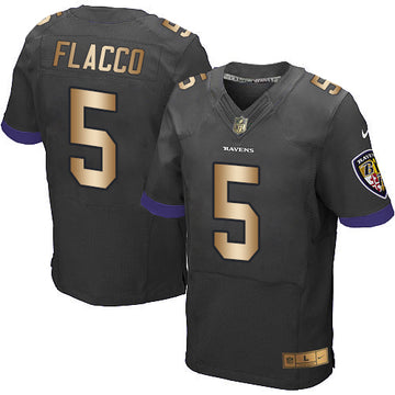Joe Flacco Baltimore Ravens black Elite jersey