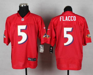 Joe Flacco Baltimore Ravens red Elite jersey