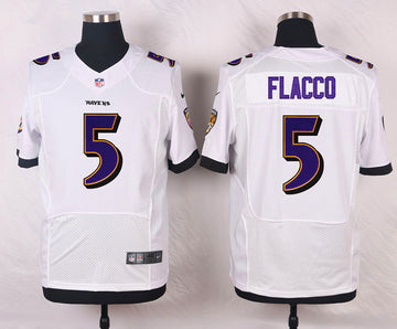 Joe Flacco Baltimore Ravens white Elite jersey