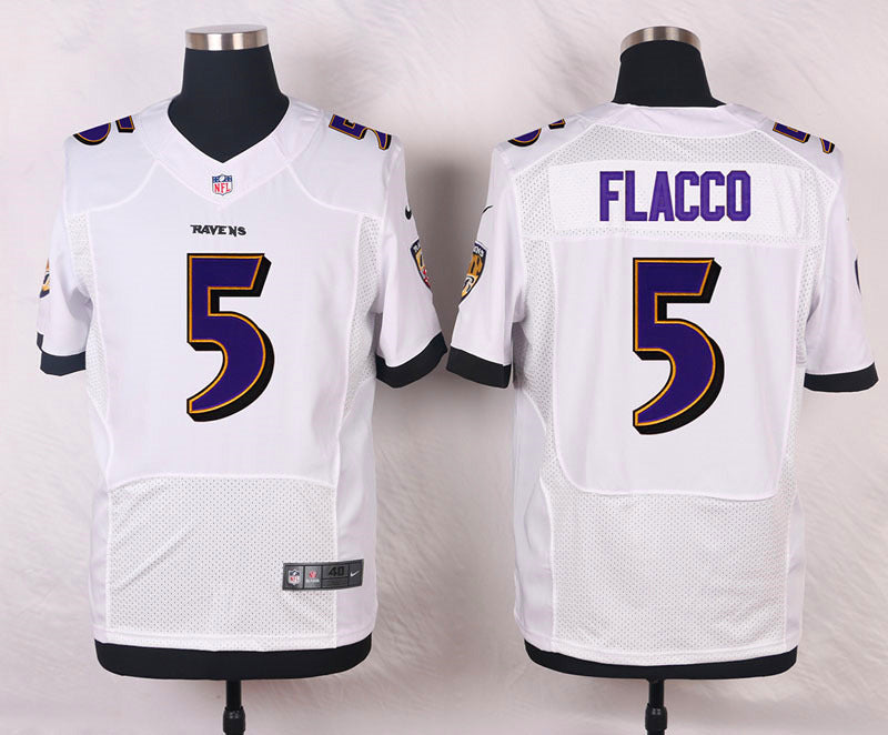 Joe Flacco Baltimore Ravens white Elite jersey