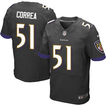 Kamalei Correa Baltimore Ravens black Elite jersey