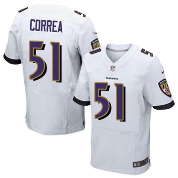 Kamalei Correa Baltimore Ravens white Elite jersey