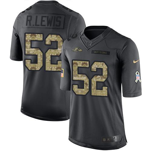 Ray Lewis Baltimore Ravens black Salute To Service jersey