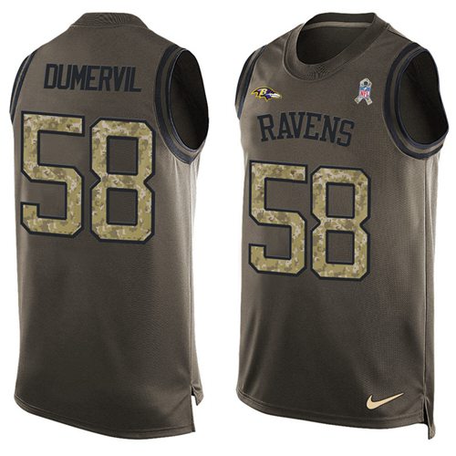 Elvis Dumervil Baltimore Ravens green Salute To Service jersey