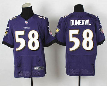 Elvis Dumervil Baltimore Ravens purple Elite jersey