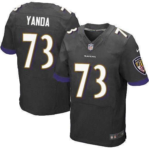 Marshal Yanda Baltimore Ravens black Elite jersey