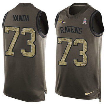 Marshal Yanda Baltimore Ravens green Salute To Service jersey