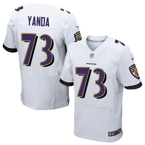 Marshal Yanda Baltimore Ravens white Elite jersey
