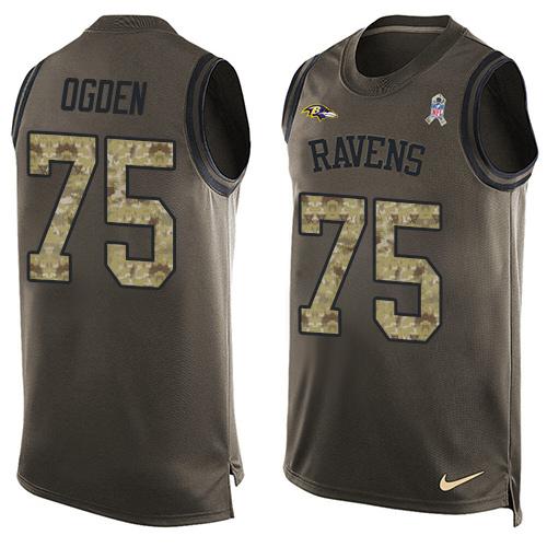Jonathan Ogden Baltimore Ravens green Salute To Service jersey