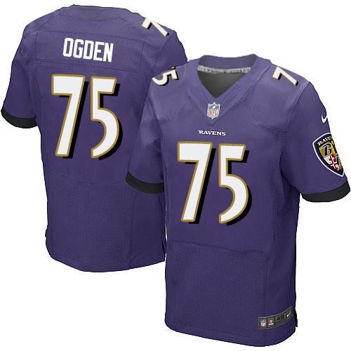 Jonathan Ogden Baltimore Ravens purple Elite jersey