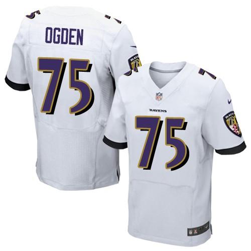 Jonathan Ogden Baltimore Ravens white Elite jersey