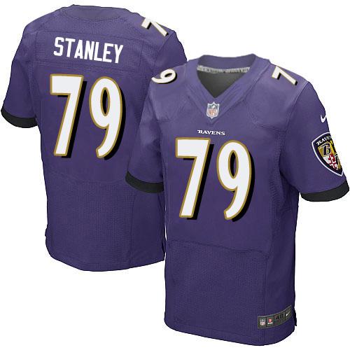 Ronnie Stanley Baltimore Ravens purple Elite jersey