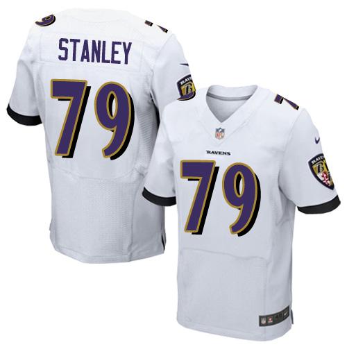 Ronnie Stanley Baltimore Ravens white Elite jersey