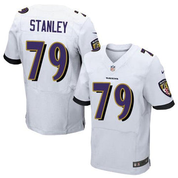 Ronnie Stanley Baltimore Ravens white Elite jersey