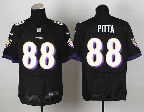 Dennis Pitta Baltimore Ravens black Elite jersey