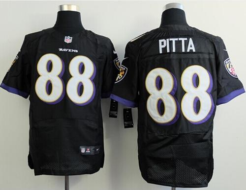 Dennis Pitta Baltimore Ravens black Elite jersey