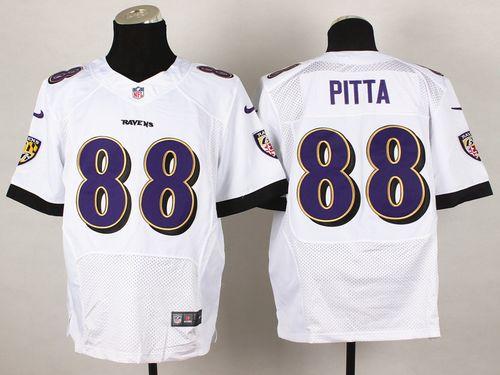 Dennis Pitta Baltimore Ravens white Elite jersey