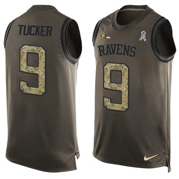 Justin Tucker Baltimore Ravens green Salute To Service jersey