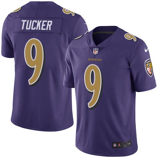 Justin Tucker Baltimore Ravens purple jersey